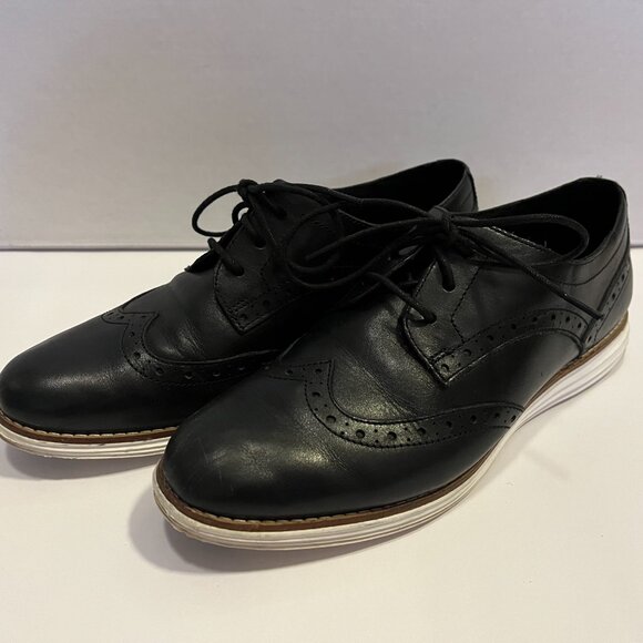 Cole Haan OriginalGrand Wingtip Oxfords - Black, size US 8 - Picture 1 of 5